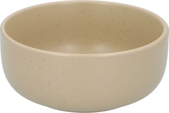 Atmosphera Servierschüssel Rund Keramik Beige mit Durchmesser 15cm