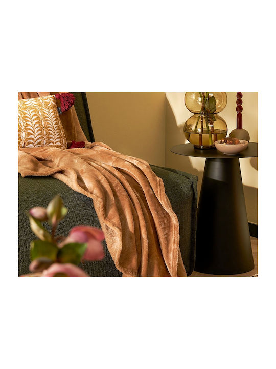 In the mood Collection Κουβέρτα Γούνινη Καναπέ 130x180εκ. Light Brown