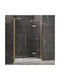 Karag Tinos 600 Divider de verandă Duș cu Cu balamale Ușă 155x200cm Sticlă transparentă Oro