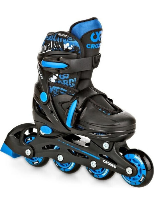Adjustable Croxer Nollan Led 3in1 Rollers Skates Black Blue S 30-33