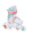 Adjustable Croxer Inez Led 3in1 Roller Skates White Turquoise M 34-37