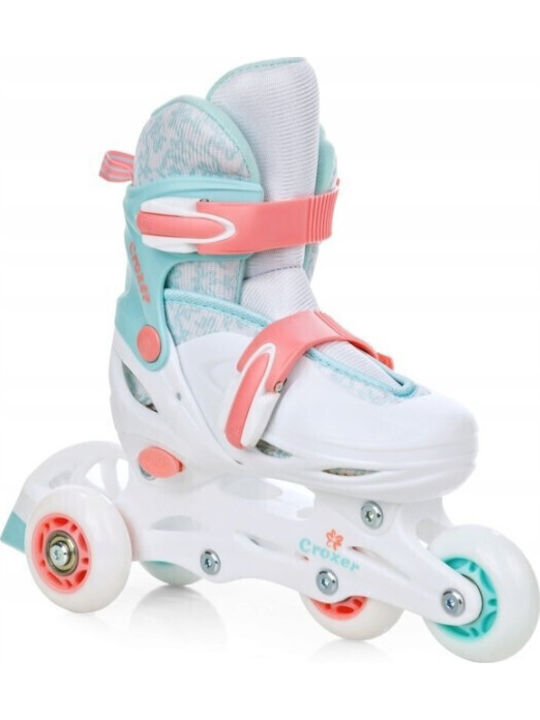 Adjustable Croxer Inez Led 3in1 Rollers White Turquoise S 30-33