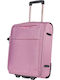Diplomat Small The Athens Collection Cabin Fabric Pink Suitcase With 2 Wheels Height 55cm