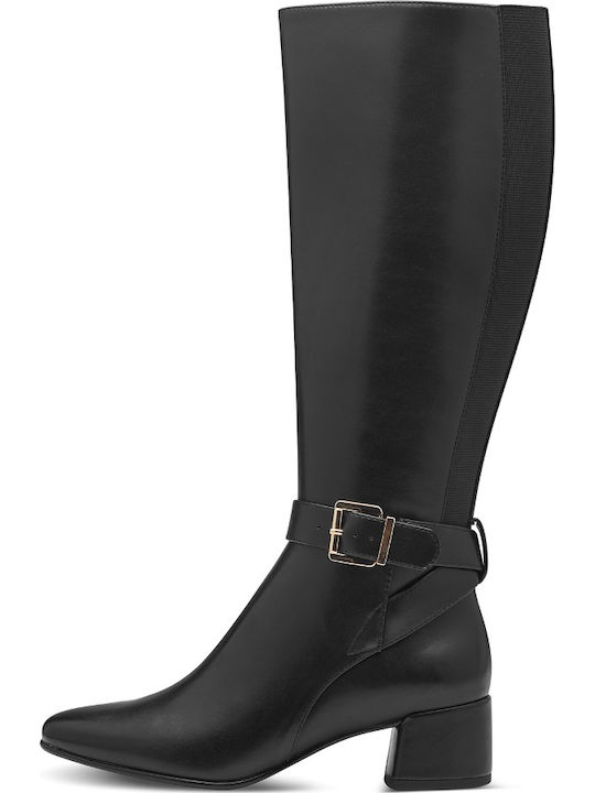 Damenstiefel mit mittlerem Absatz Schwarz