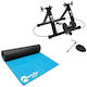 Turbo-Trainer mit variabler Widerstandsmagnetik für Indoor-Fahrräder, Rennräder und Mountainbikes, Schwarz
