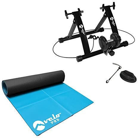Turbo-Trainer mit variabler Widerstandsmagnetik für Indoor-Fahrräder, Rennräder und Mountainbikes, Schwarz