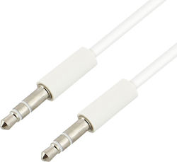 Audio-Aux-Kabel Dual Male Male Klinke 3,5mm 1m Länge – Weiß