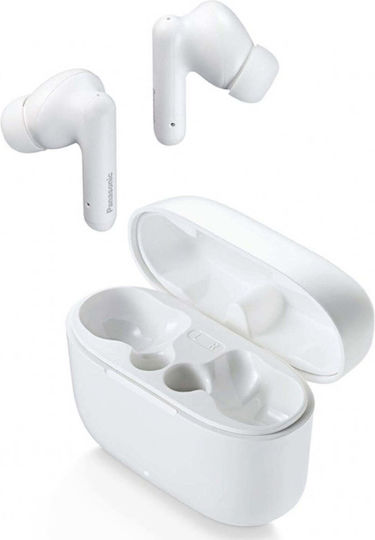 Panasonic B110W In-ear Bluetooth Handsfree Ακουστικά με Αντοχή στον Ιδρώτα και Θήκη Φόρτισης Λευκά