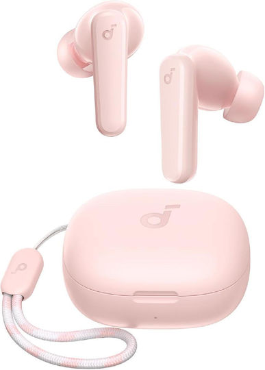 Soundcore by Anker P20i In-ear Bluetooth Handsfree Ακουστικά με Αντοχή στον Ιδρώτα και Θήκη Φόρτισης Ροζ