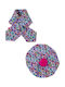 Kids Beanie Set with Scarf Fabric Multicolour