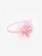 Kinder Haarband mit Blume Rosa 1Stück