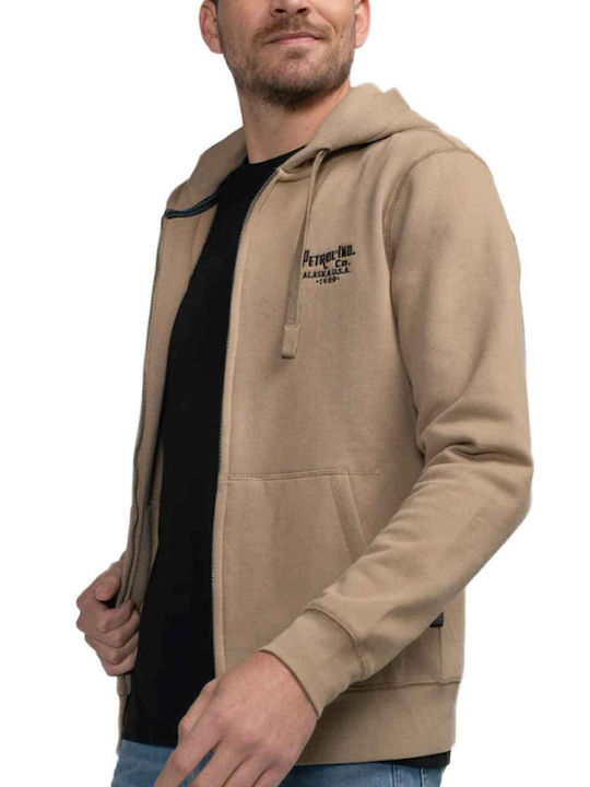 Petrol Industries Ζακέτα με Κουκούλα Petrol, Beige
