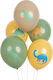 Set of 5 Balloons Latex Orange