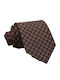 Wollkrawatte Braun Grau Muster 8cm
