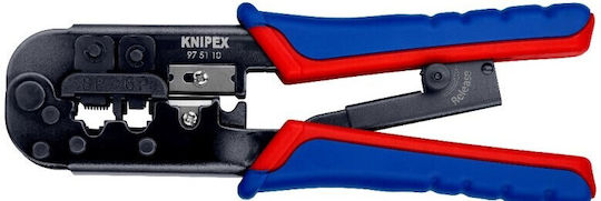 Knipex Ethernet Internet Cable Crimping Plier RJ12, RJ45 with Cable Cutter & Ratchet Mechanism (Length 190mm)