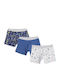 Cotonella Set of Kids' Boxers Blue-grey 3pcs