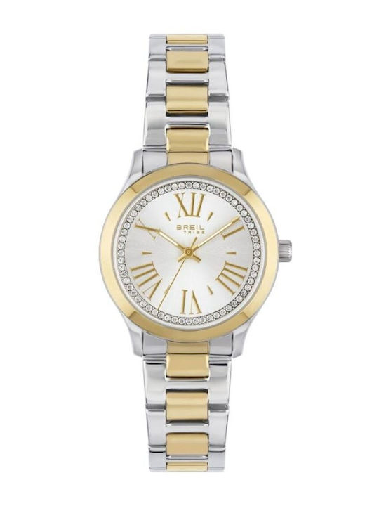 Breil Women's Watch 32mm Chronograph Battery with Gold Stainless Steel Bracelet