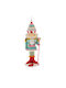 Hanging Nutcracker Polyresin Light Blue