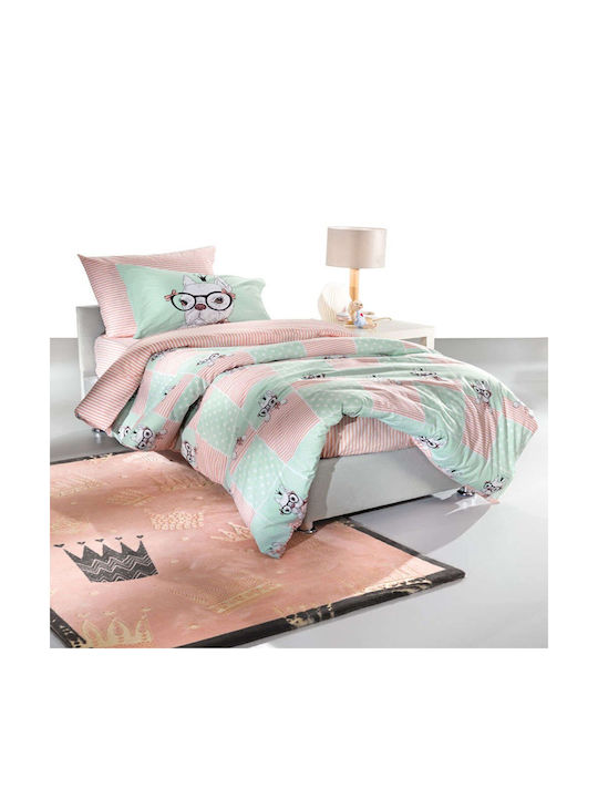 Saint Clair Kinderbettlaken Set Einzeln Rosie Minz 160x260cm
