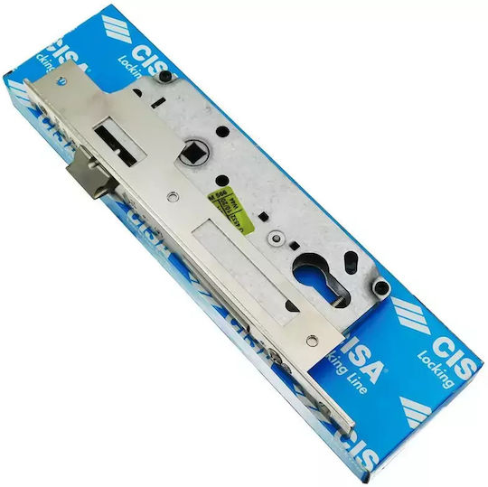 Cisa Locking Line Νίκελ Χωνευτή Κλειδαριά με Κύλινδρο και Κέντρο 60mm Αριστερή