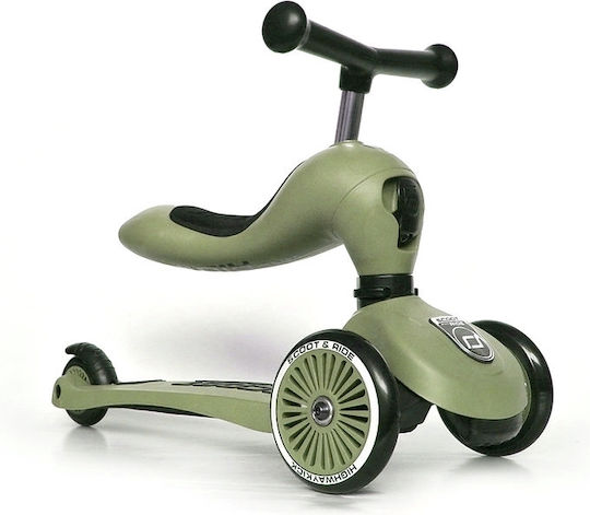 Scoot & Ride Παιδικό Πατίνι Highwaykick 1 Τρίτροχο με Κάθισμα για 1-5 Ετών Olive