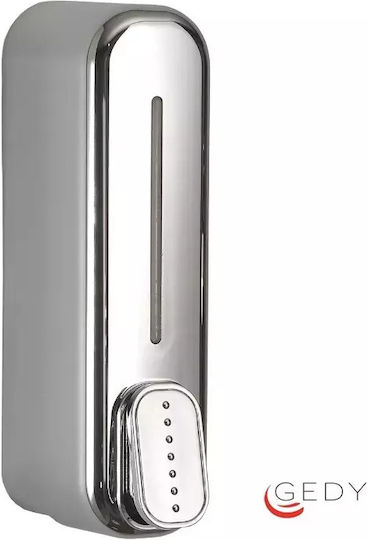 Gedy Montat pe perete Dispenser Metalic Argintiu 350ml