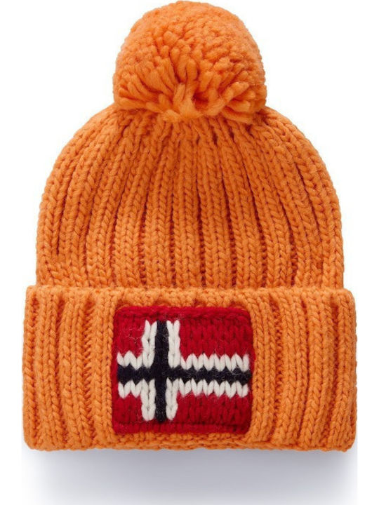 Semiury Beanie Ανδρικός Σκούφος Πλεκτός σε Πορτοκαλί χρώμα