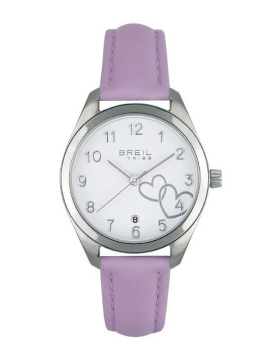 Breil Women's Watch Chronograph with Purple Leather Strap