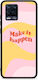 Realme 8 Make It Hapen Black Glossy Θήκη
