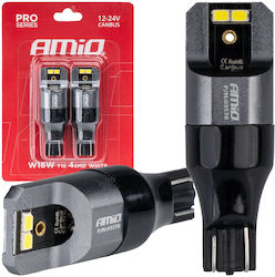 AMiO Λάμπες T15 / W16W LED Ψυχρό Λευκό 2τμχ