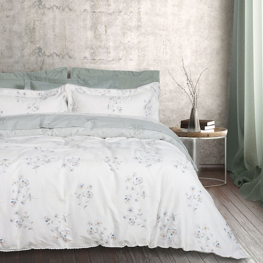 Das Home Сет Чаршафи 240x260см. Prestige 1685 Ecru, Green 4бр