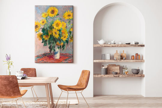 Bouquet aus Sonnenblumen Reproduktion von Claude Monets Gemälde Wandkunst 60x90 Bouquet aus Sonnenblumen Reproduktion von Claude Monets Gemälde Wandkunst 60x90