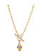 Oxette Natrix Charm Vergoldet mit Zirkon