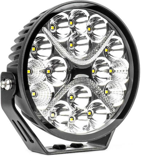 AMiO Roundς Waterproof Headlights Car LED Universal 12 / 24V 80W with White Lighting 1pcs