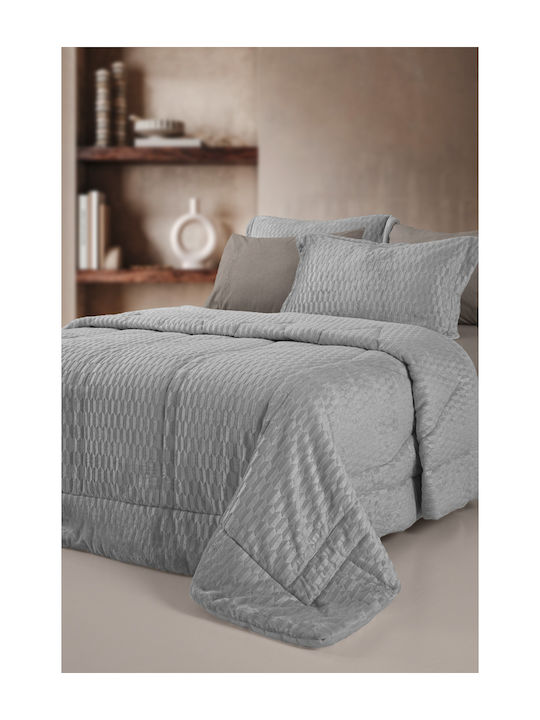 Guy Laroche Duvet Cover Single 160x240cm Gali Grey 660Gsm