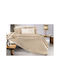 Guy Laroche Duvet Cover Set Cotton Single with Pillowcase 165x225 Stencil Mocca