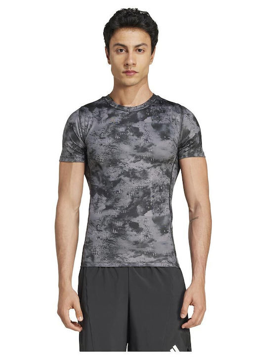 Allover Print Aeroready Αθλητικό T-shirt Μαύρο