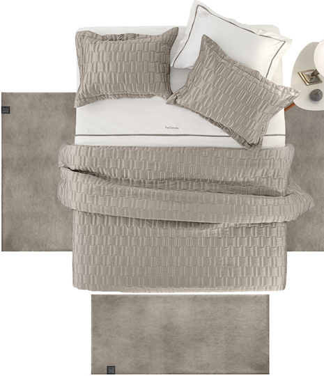 Guy Laroche Alpaca Σετ Μοντέρνα Χαλιά Κρεβατοκάμαρας Taupe 1176086224008 3τμχ