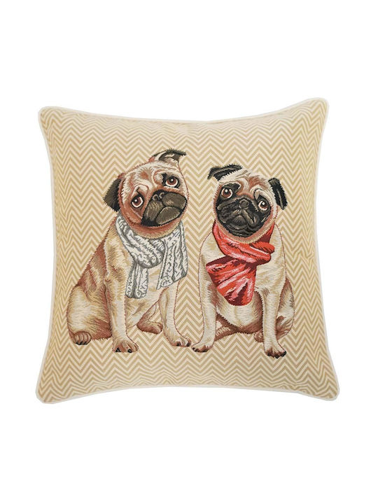 Signare Διακοσμητική Μαξιλαροθήκη 45x45cm – Pug...