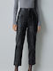 Women's Fabric Trousers Regular Fit Black