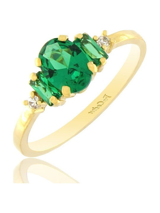 Fa Cad'oro Ring with Zircon made of Gold 14K