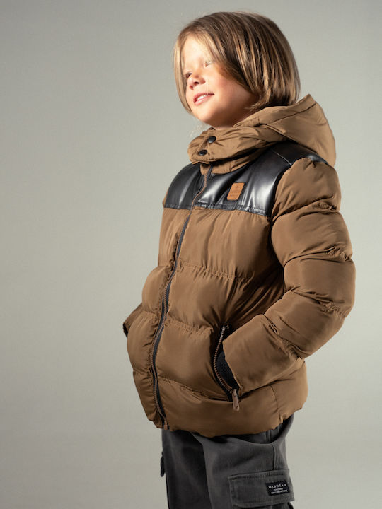 Kids' Casual Jacket with Hood Brown