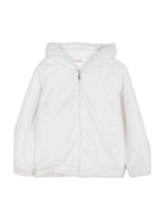 Joyce Kids' Fur with Hood White