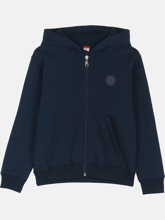Joyce Kids Cardigan with Hood Blue