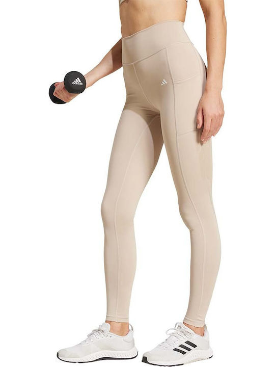 Optime full-length Schulung Frauen Leggings Hochgeschnitten Beige