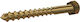 Coach Screw Hexagon Brass with Diameter M6 and Length 60mm