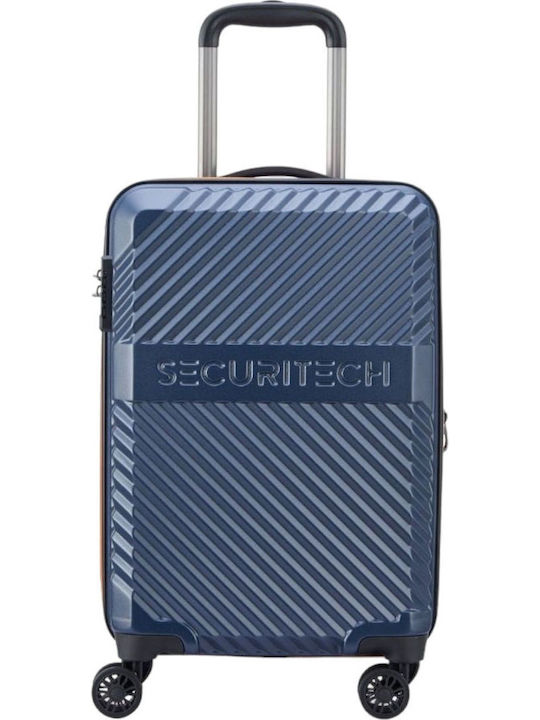 Securitech by Delsey Patrol Βαλίτσα Ταξιδίου Καμπίνας Σκληρή Blue με 4 Ρόδες Ύψους 54.5εκ.