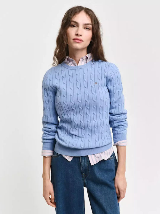 Gant Women's Sweater Cotton Light Blue