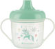 Kikka Boo Educational Sippy Cup Plastic with Handles Green Forest Party Mint for 12m+m+ 150ml
