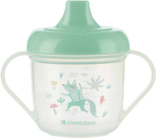 Kikka Boo Educational Sippy Cup Plastic with Handles Green Forest Party Mint for 12m+m+ 150ml
